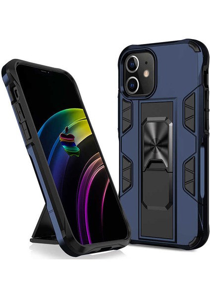 Apple iPhone 12 Pro Max Kılıf Htstore Zore Volve Kapak-Lacivert