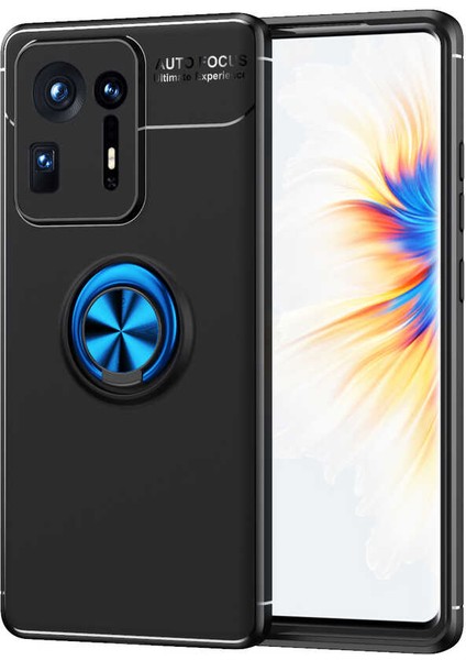 Xiaomi Mi Mix 4 Kılıf Htstore Ravel Silikon-Siyah-Mavi