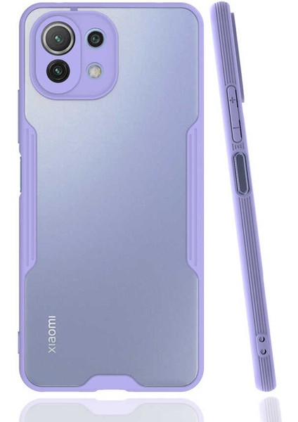 Xiaomi Mi 11 Lite Kılıf Htstore Zore Parfe Kapak-Mor