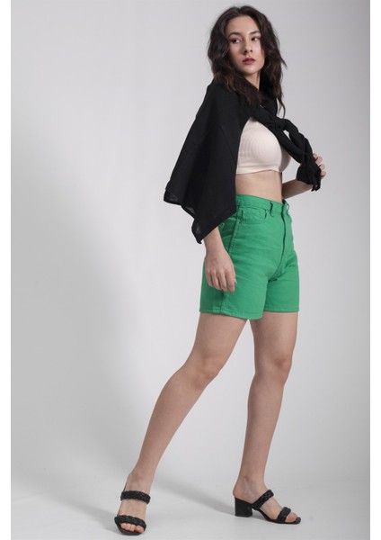 Keten Cift Cepli Oversize Gömlek Siyah