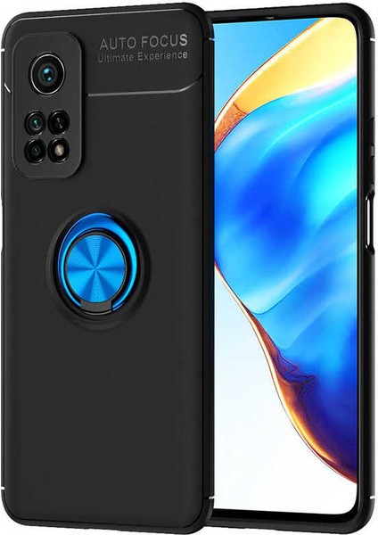 Xiaomi Mi 10T 5g Kılıf Htstore Zore Ravel Silikon-Siyah-Mavi
