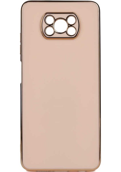 Xiaomi Poco X3 Kılıf Htstore Htstore Zore Bark Kapak-Rose Gold