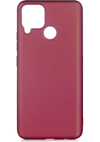 Realme C15 Kılıf Htstore Zore Premier Silikon-Mürdüm