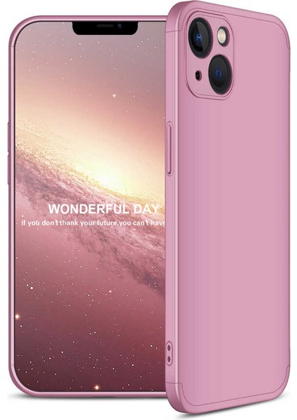 Apple iPhone 13 Kılıf Htstore Ays Kapak-Rose Gold