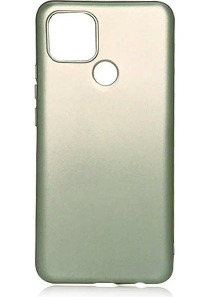 Oppo A15 Kılıf Htstore Zore Premier Silikon-Gold