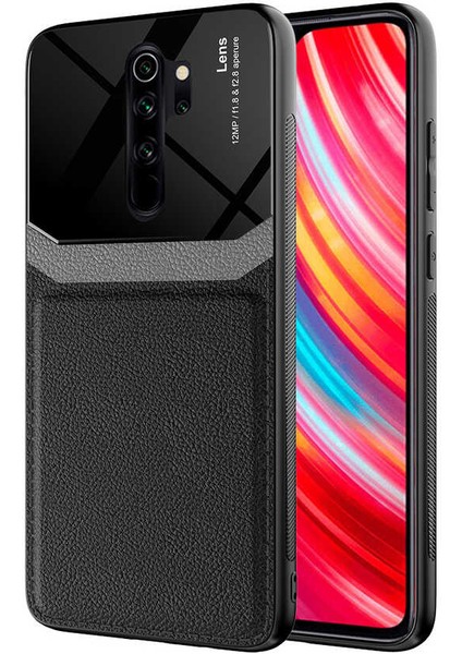 Xiaomi Redmi Note 8 Pro Kılıf ​htstore Zore Emiks Kapak-Siyah