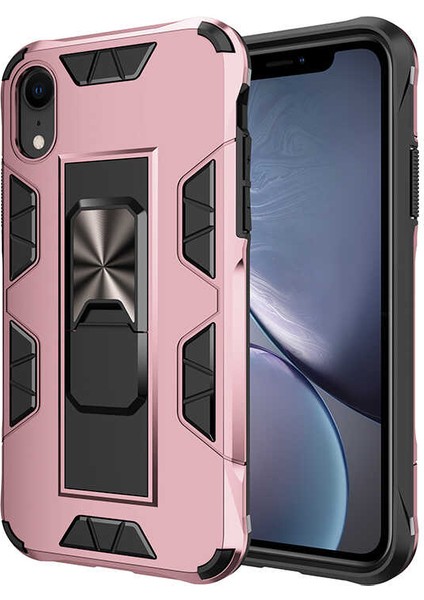 Apple iPhone Xr 6.1 Kılıf Htstore Zore Volve Kapak-Rose Gold
