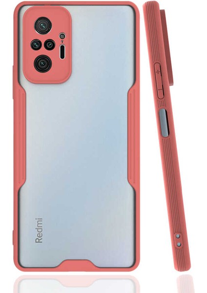 Xiaomi Redmi Note 10 Pro Kılıf Htstore Zore Parfe Kapak-Pembe