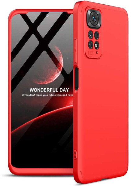 Xiaomi Redmi Note 11 Global Kılıf Htstore Htstore Zore Ays Kapak-Kırmızı