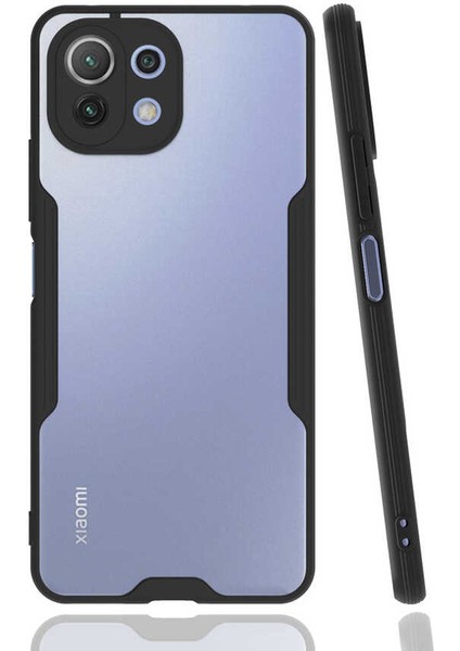 Xiaomi Mi 11 Lite Kılıf Htstore Zore Parfe Kapak-Siyah
