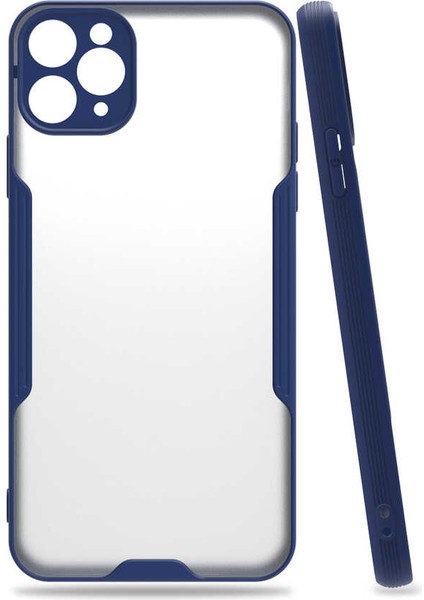 Apple iPhone 11 Pro Kılıf Htstore Zore Parfe Kapak-Lacivert