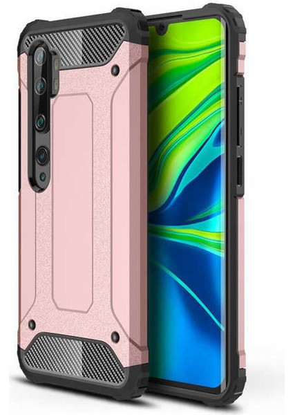 Xiaomi Mi Note 10 Kılıf Htstore Zore Crash Silikon-Rose Gold