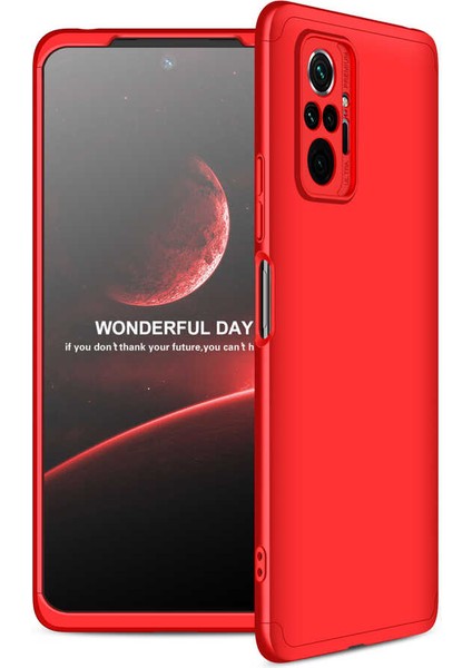 Xiaomi Redmi Note 10 Pro Kılıf Htstore Zore Ays Kapak-Kırmızı