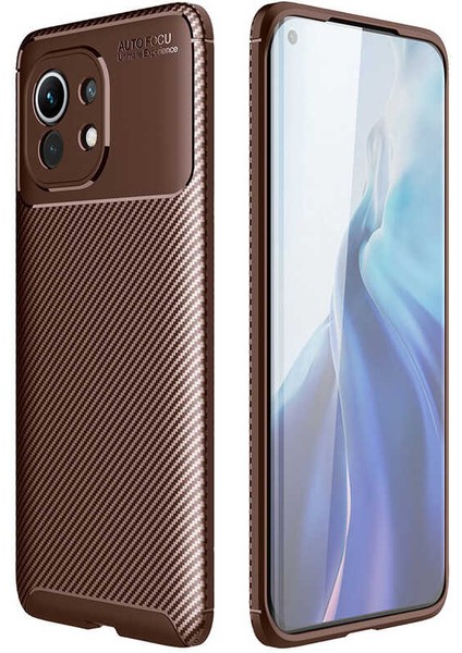 Xiaomi Mi 11 Kılıf Htstore Zore Negro Silikon-Kahverengi