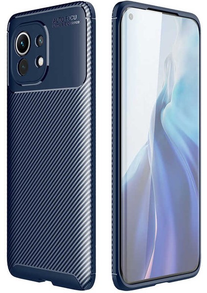 Xiaomi Mi 11 Kılıf Htstore Zore Negro Silikon-Lacivert