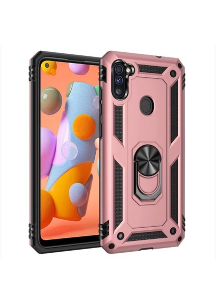 Galaxy A11 Kılıf Htstore Zore Vega Silikon-Rose Gold