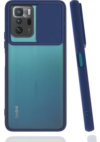 Xiaomi Poco X3 Gt Kılıf Htstore Lensi Kapak-Lacivert