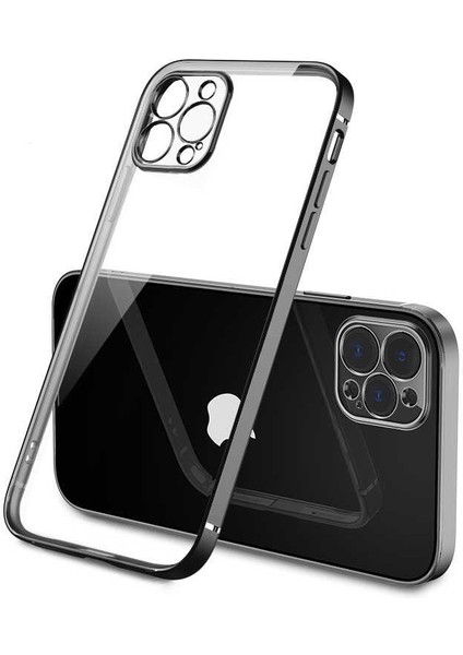 Apple iPhone 12 Pro Max Kılıf Htstore Zore Gbox Kapak-Siyah