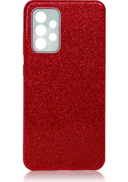 Galaxy A52 Kılıf Htstore Zore Shining Silikon-Kırmızı