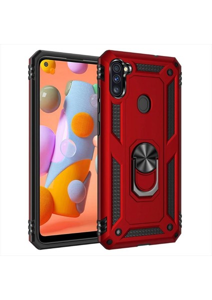 Galaxy A11 Kılıf Htstore Zore Vega Silikon-Kırmızı