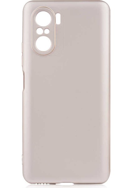 Xiaomi Redmi K40 Kılıf Htstore Zore Premier Silikon-Gold