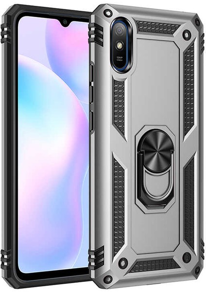Xiaomi Redmi 9A Kılıf Htstore Zore Vega Silikon-Gri