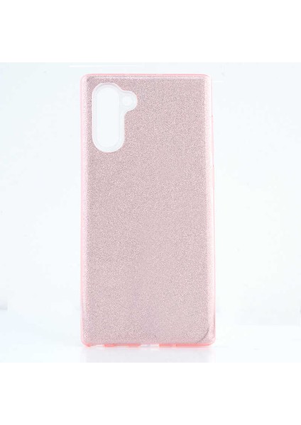 Galaxy Note 10 Kılıf Htstore Zore Shining Silikon-Rose Gold