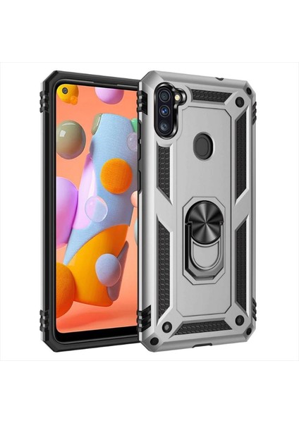 Galaxy A11 Kılıf Htstore Zore Vega Silikon-Gri