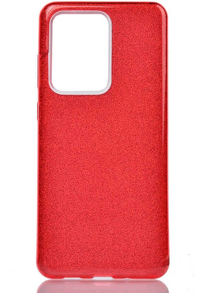 Galaxy S20 Ultra Kılıf Htstore Zore Shining Silikon-Kırmızı