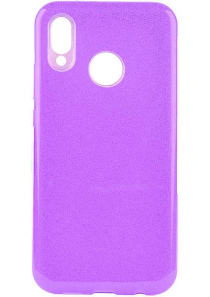 Huawei Y9 2019 Kılıf Htstore Zore Shining Silikon-Mor