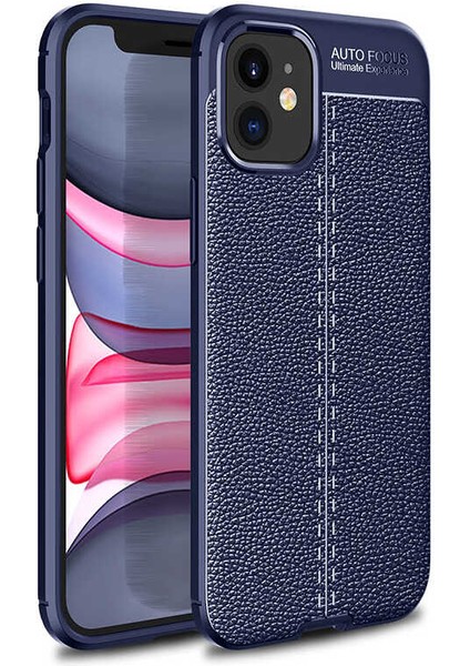 Apple iPhone 12 Mini Kılıf Htstore Zore Niss Silikon-Lacivert