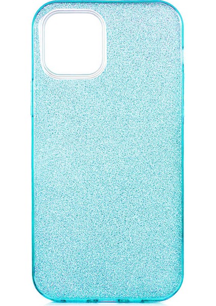 Apple iPhone 12 Mini Kılıf Htstore Zore Shining Silikon-Mavi