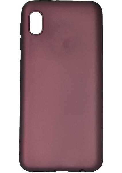 Galaxy A01 Core Kılıf Htstore Zore Premier Silikon-Mürdüm