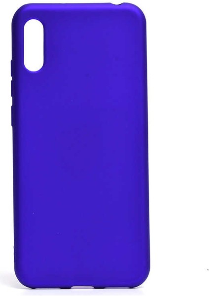 Huawei Y6 2019 Kılıf Htstore Zore Premier Silikon-Saks Mavi