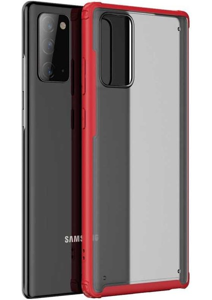 Galaxy Note 20 Kılıf Htstore Zore Volks Silikon-Kırmızı