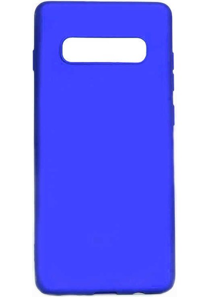 Samsung Galaxy S10E Kılıf Htstore Htstore Zore Premier Silikon Kapak-Saks Mavi