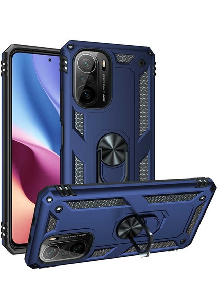 Xiaomi Redmi K40 Kılıf Htstore Zore Vega Silikon-Mavi