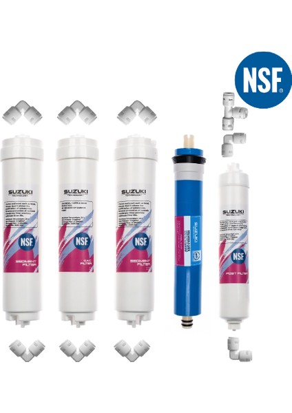 Suzukı Technology 12 Inç Kapalı Kasa Su Arıtma Cihazı Tam Set (5 Filtre) fiyatları