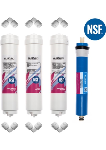 Suzukı Technology 12 Inç Kapalı Kasa Su Arıtma Cihazı Tam Set (5 Filtre) fırsatları