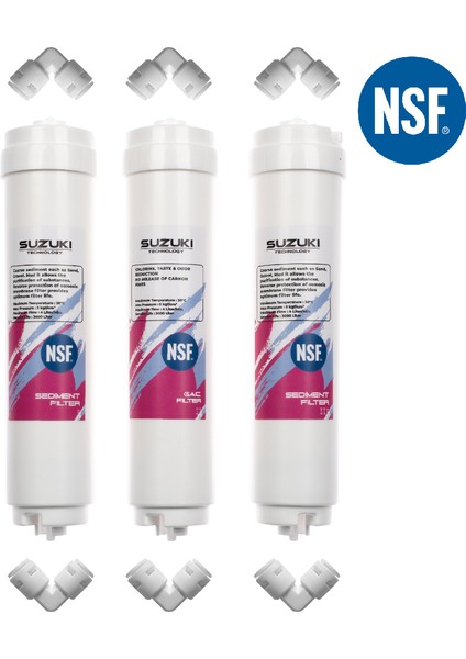 Suzukı Technology 12 Inç Kapalı Kasa Su Arıtma Cihazı Membransız Tam Set (4 Filtre) indirimleri