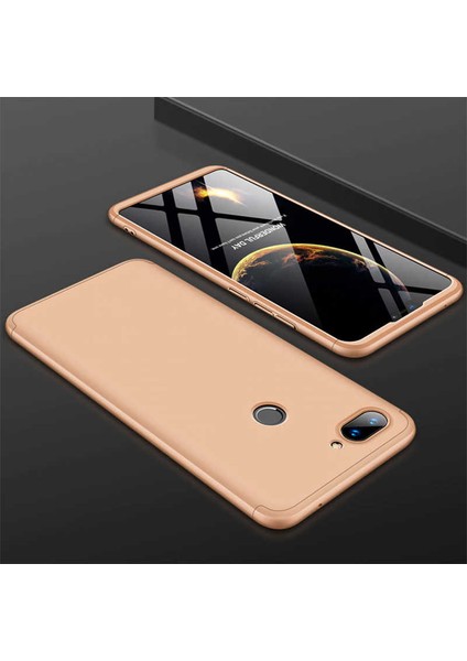 Xiaomi Mi 8 Lite Kılıf Htstore Zore Ays Kapak-Gold