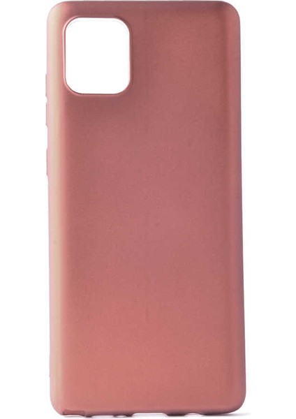 Galaxy A91 (S10 Lite) Kılıf Htstore Zore Premier Silikon-Rose Gold