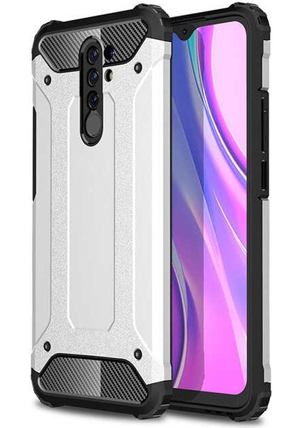 Xiaomi Redmi 9 Kılıf Htstore Zore Crash Silikon-Gri
