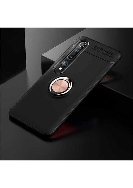 Xiaomi Mi 10 Kılıf Htstore Zore Ravel Silikon-Siyah-Rose Gold