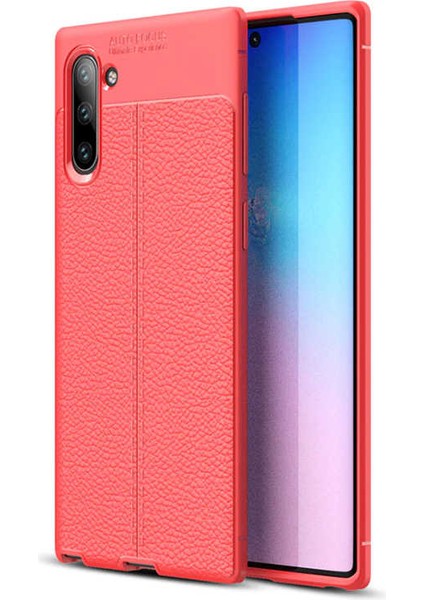 Galaxy Note 10 Kılıf Htstore Zore Niss Silikon-Kırmızı