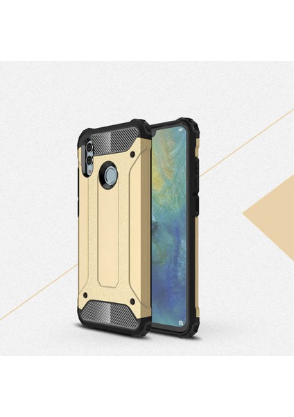 Huawei P Smart 2019 Kılıf Htstore Zore Crash Silikon-Gold