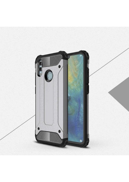 Huawei P Smart 2019 Kılıf Htstore Zore Crash Silikon-Gri