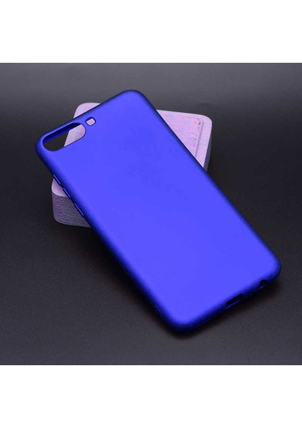 Huaewi Y6 2018 Kılıf Htstore Zore Premier Silikon-Saks Mavi