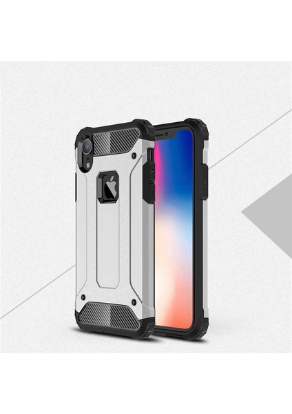 Apple iPhone Xr 6.1 Kılıf Htstore Zore Crash Silikon-Gri
