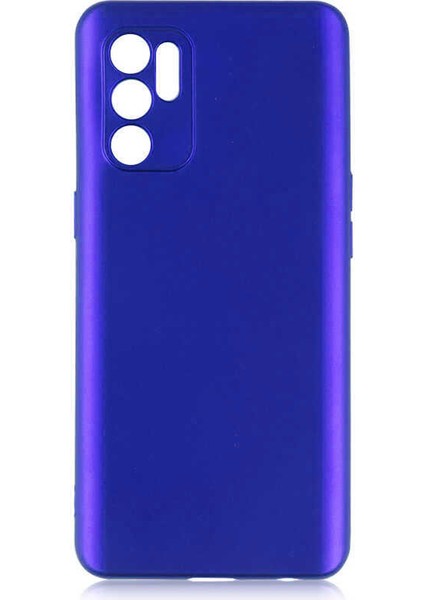 Oppo Reno 6 4g Kılıf Htstore Htstore Zore Premier Silikon Kapak-Saks Mavi